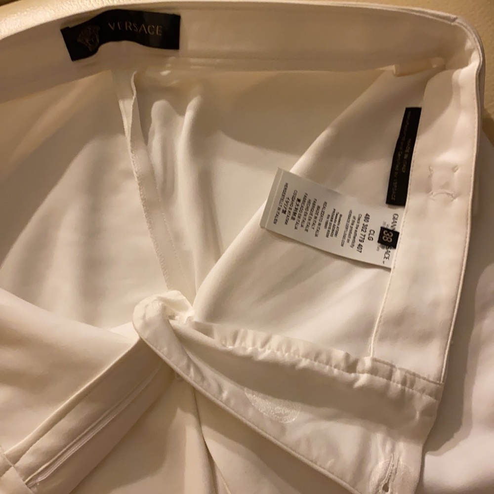 Versace white pants Italian size 38 stretching - Picture 4 of 5